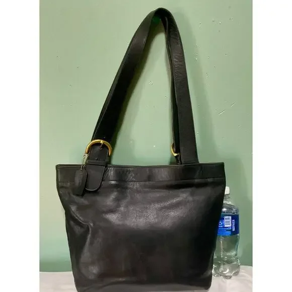 COACH Vintage Waverly  Black Leather Hobo Shoulder Bag Made in United States - Picture 15 of 15